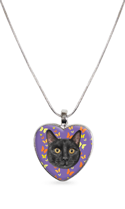 Heart - Butterflies - Purple