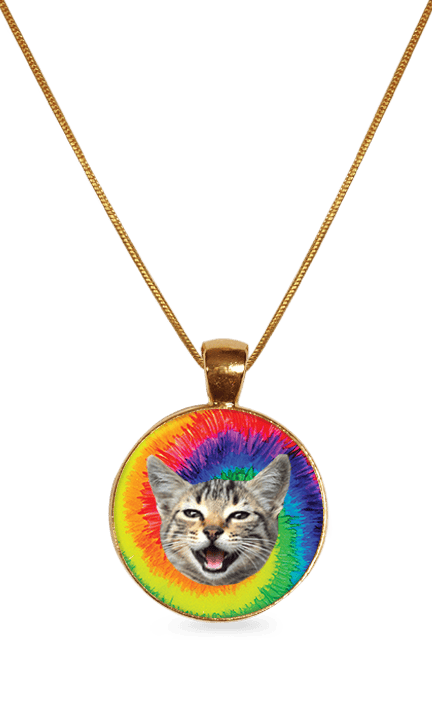 Circle Necklace - Gold - Tie Dye