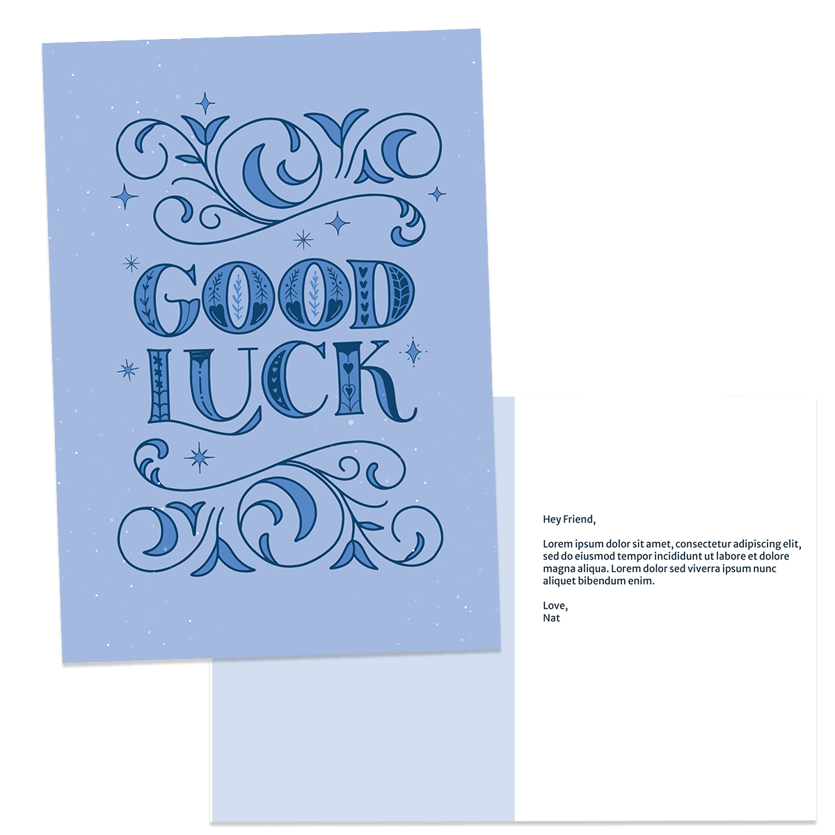 Good Luck Purple Card